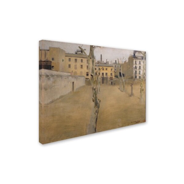 Ramon Casas 'Courtyard Of Barcelona Prison' Canvas Art,18x24